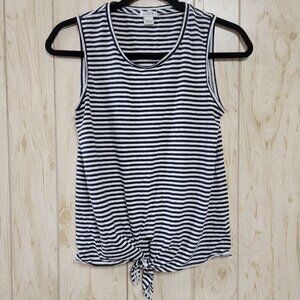 J.CREW factory black & white stripe sleeveless top XS